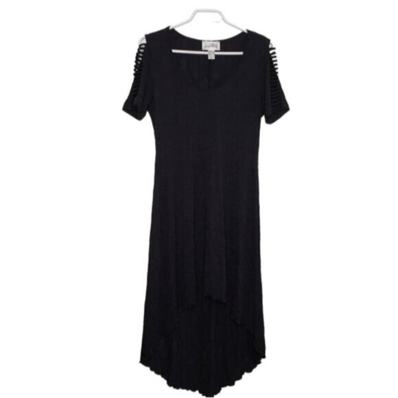 Joseph Ribkoff Black Hi Low Dress - Picture 14 of 14